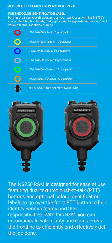 Motorola NS750 Remote Speaker Microphone (PMMN4150_BLK)