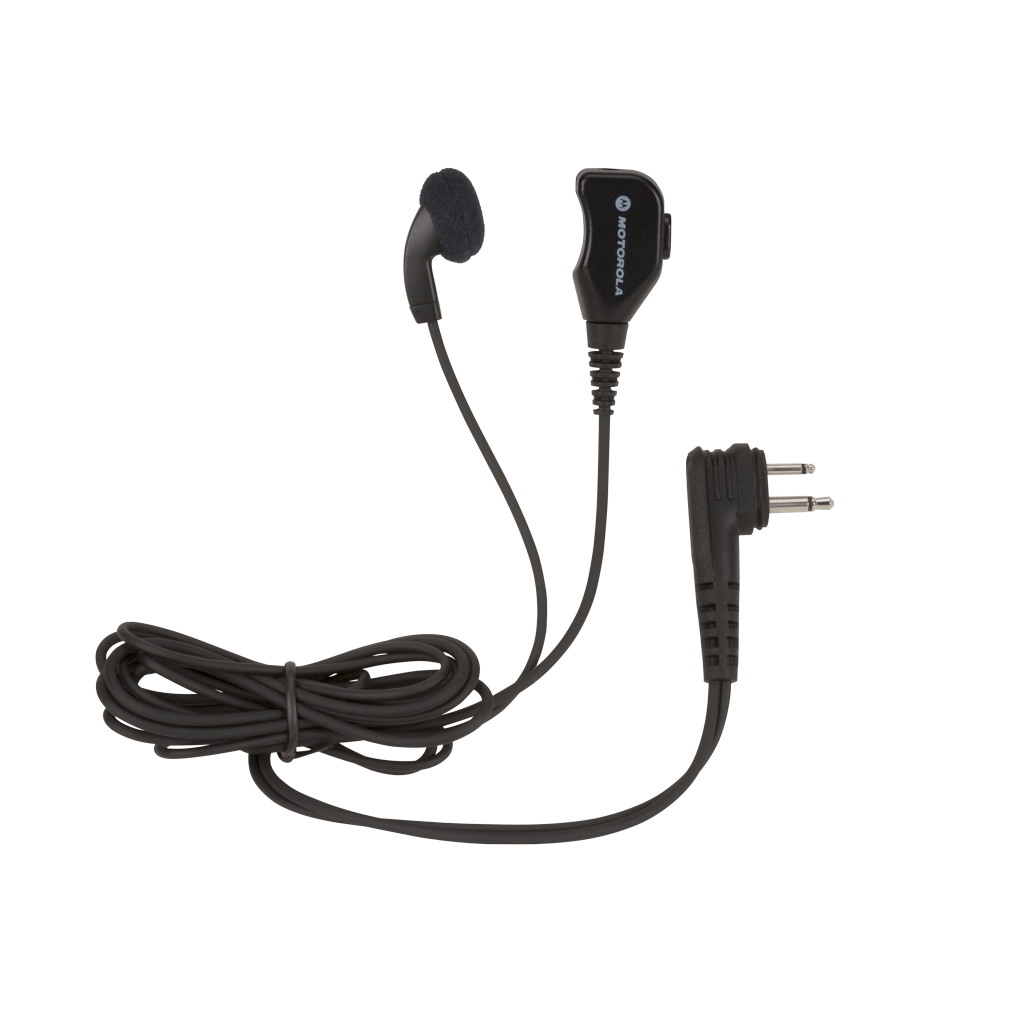 Motorola-Accessory-53866F Earbud-Motorola 53866F Earbud with PTT, microphone, slim plug-Radio Depot