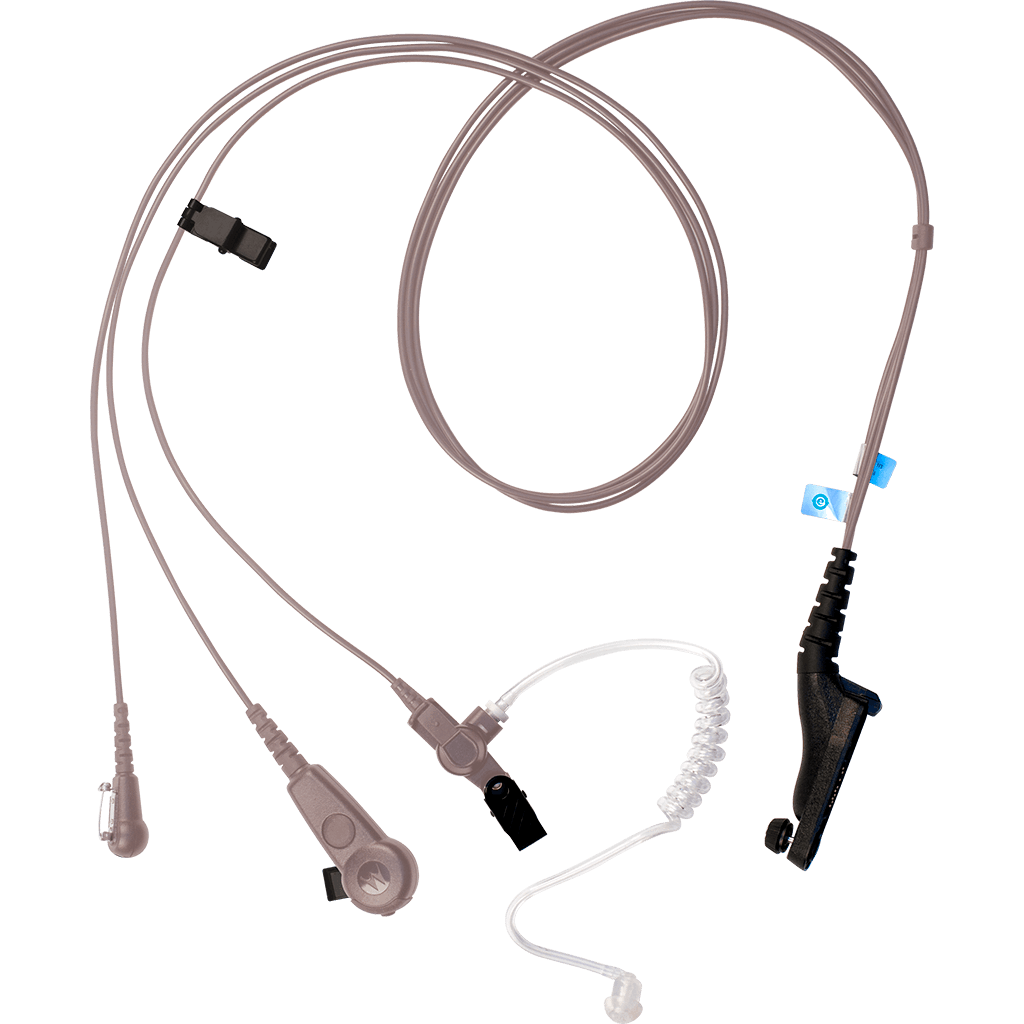 Motorola-Accessory-PMLN6124 IMPRES 3-Wire Kit - Beige-IMPRES 3 Wire Surveillance Kit, with Translucent Tube, Beige - FM / UL Approved-Radio Depot