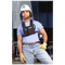 Motorola HLN6602 Universal Chest Pack showcasing versatile ability for construction workers on the job.