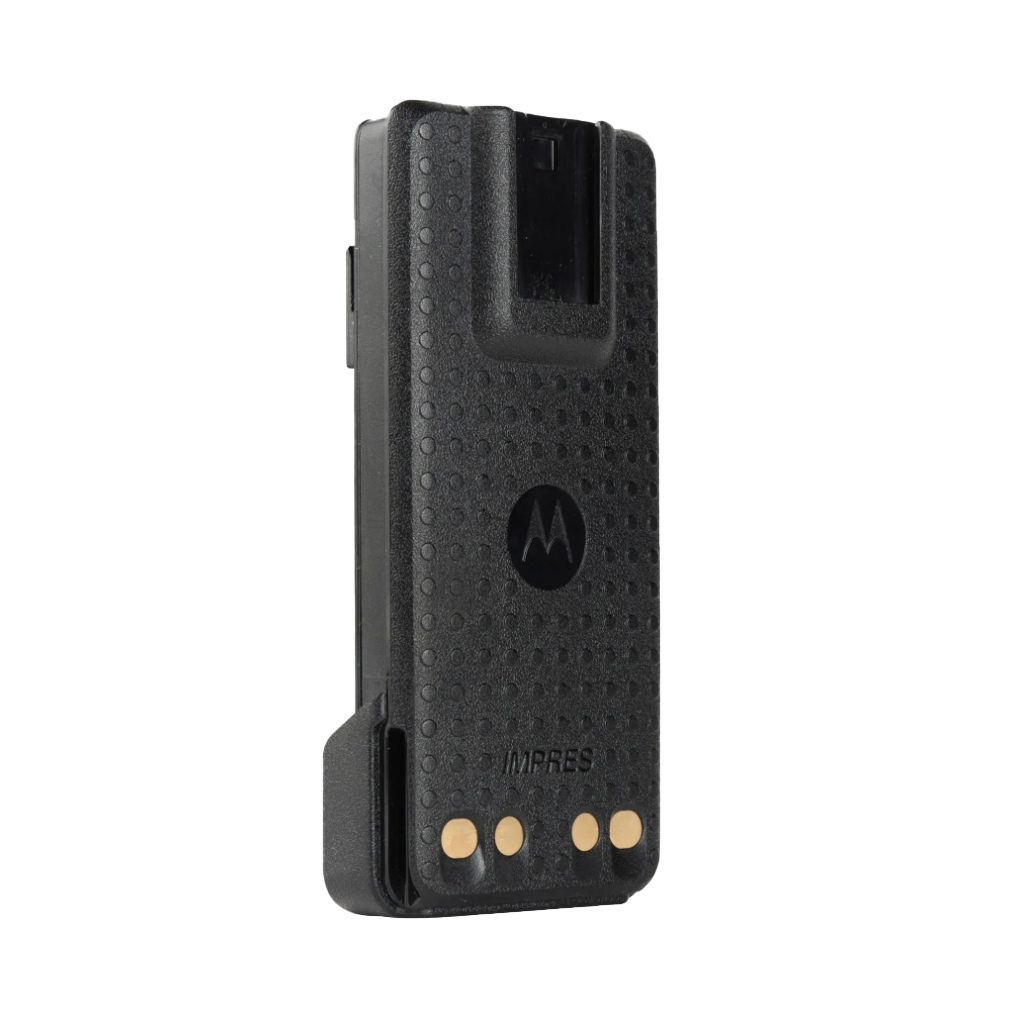 Back view of the Motorola-Accessory-NNTN8129 IMPRES Battery, Li-ion, 2350 mAh, Intrinsically Safe, IP67. Fits APX1000, APX3000 and APX4000 radios.-Radio Depot