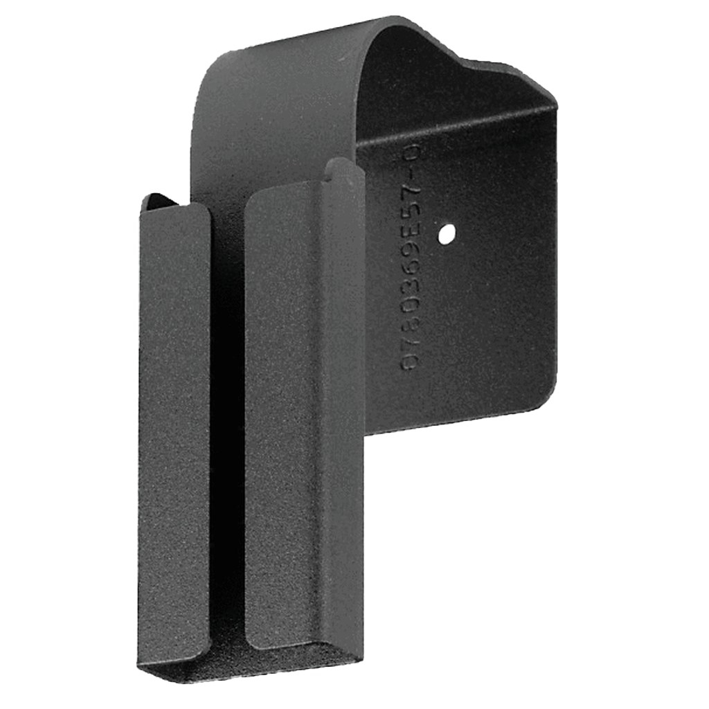 Motorola Accessory TDN9327 Portable Radio Hanger. Portable Radio Hanger for door panels up to 2.75" (slides over and hangs from the door panel in vehicle). Radio belt clip is required for use.-Radio Depot