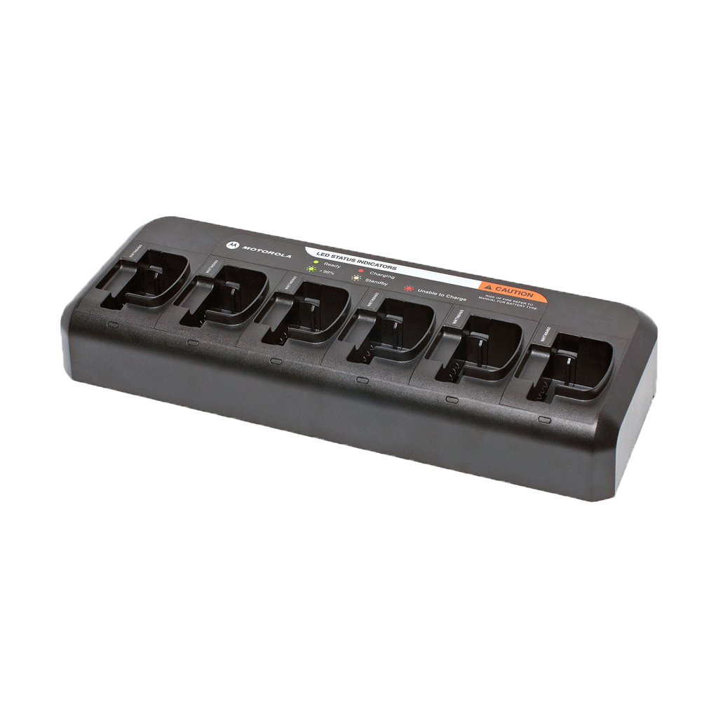 Motorola Accessory PMLN6588 Multi-Unit Charger allows CP200 / CP200d / CP150 or PR400 radios with attached batteries or stand alone batteries to be charged together.-Radio Depot