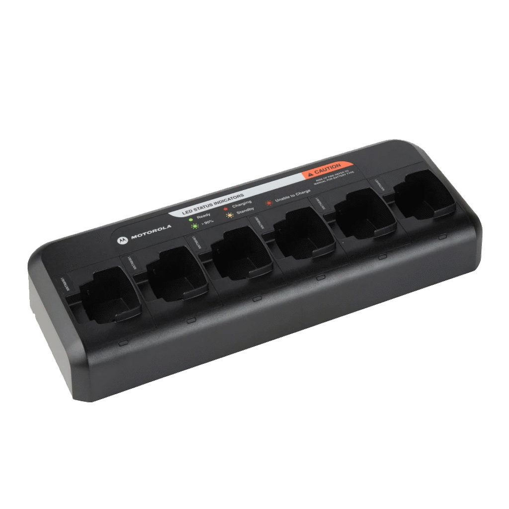 Motorola Accessory PMLN6597 Multi-Unit Charger charges up to 6 CP185 batteries either on or off of the radios.-Radio Depot