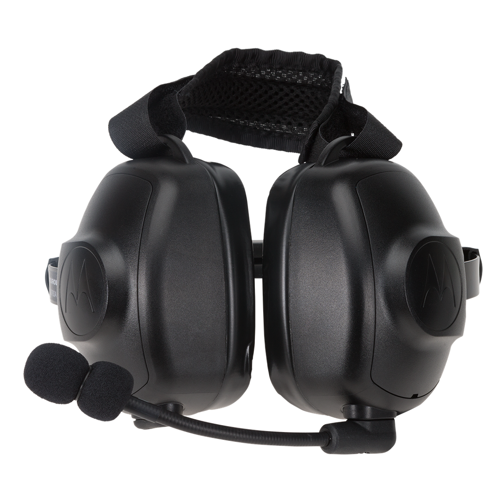 Motorola-Accessory-PMLN6760 Heavy Duty Behind-the-Head Headset-Heavy Duty Behind-the-Head Headset with Noise-Canceling boom microphone-Radio Depot