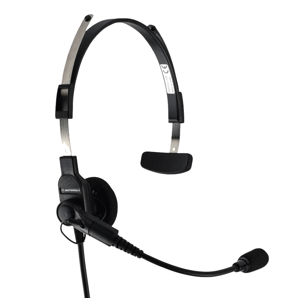 Motorola-Accessory-RMN4016 Headset-Motorola RMN4016 Lightweight, Single Muff Adjustable Headset with Swivel Boom Microphone and In-Line PTT - Intrinsically Safe (FM Rated)-Radio Depot