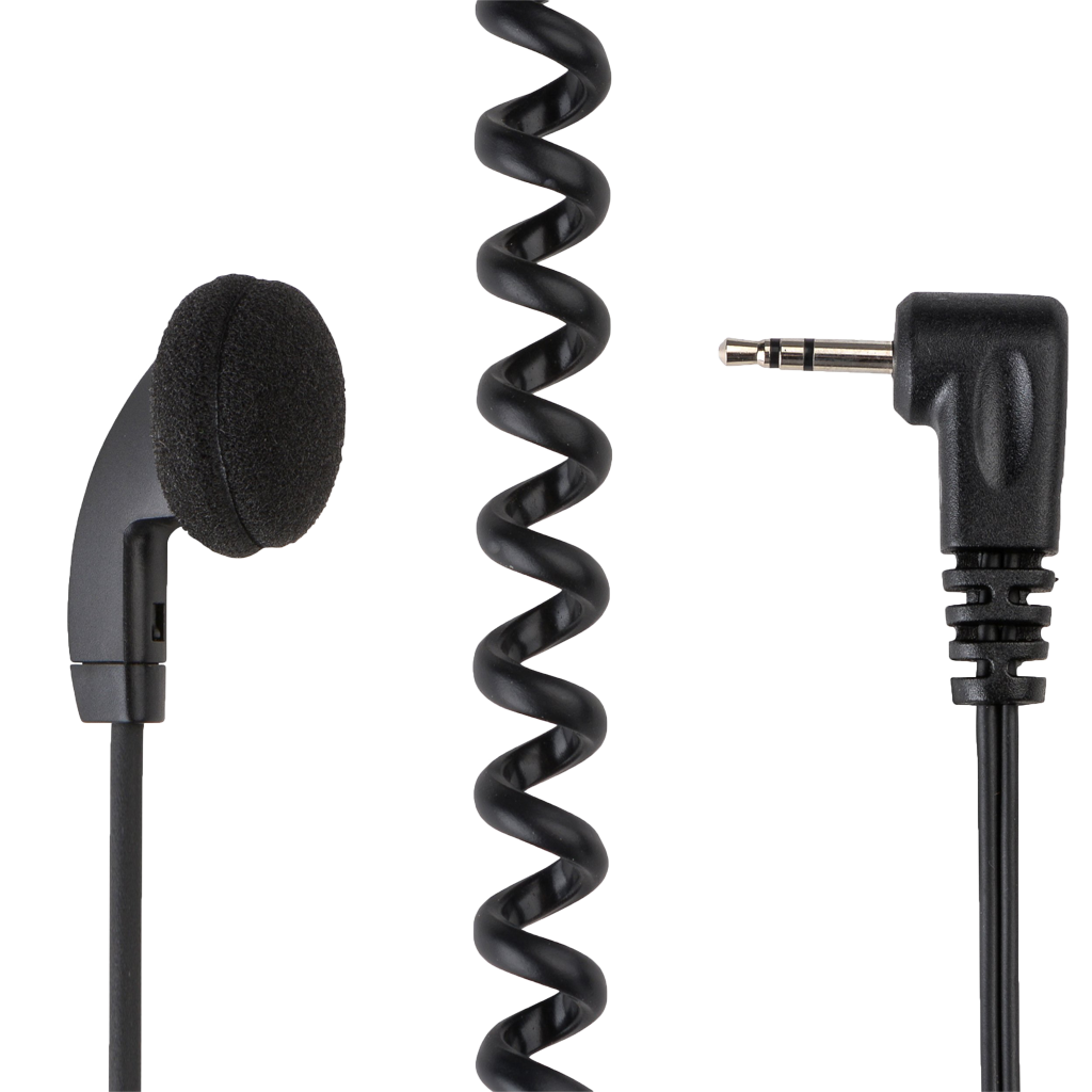Kit component view of the Motorola AARLN4885 Receive-Only Foam Earbud with 3.5mm plug.