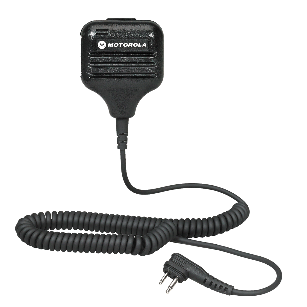 Ful kit view of the Motorola HKLN4606 Remote Speaker Microphone (RSM).