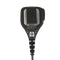 Back view of the intrinsically safe Motorola PMMN4013 Remote Speaker Microphone (RSM) with integrated audio jack and swivel clothing clip.