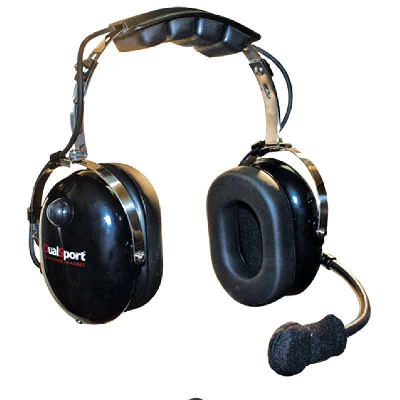 Klein Electronics-Accessory-DualSport Headset-Klein Electronics DualSport High Noise Headset Available in Black Dual Muff, Over-the-Head design, 24dB Noise Reduction Rating (NRR), Noise Canceling Flex Boom Microphone, Earshell PTTNote: Requires a K-Cord Radio Cord for Proper Operation-Radio Depot