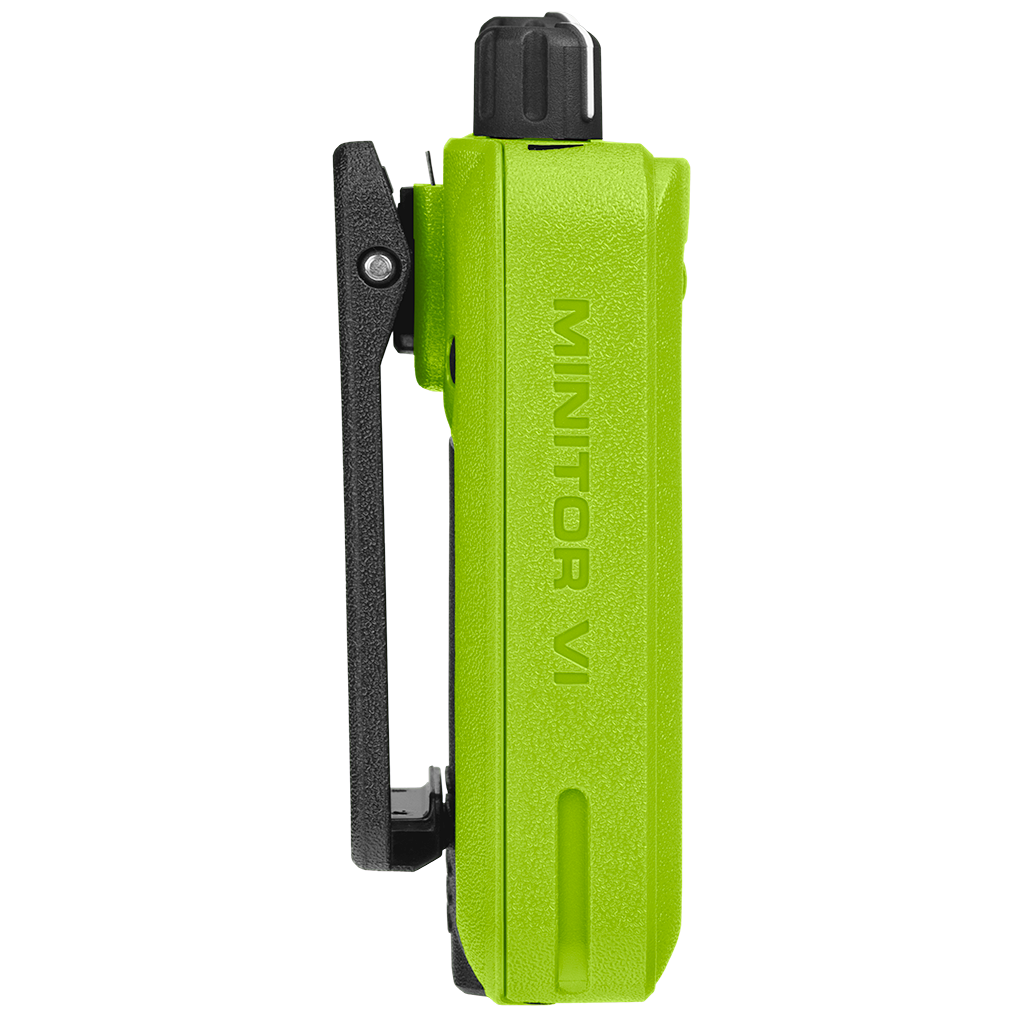 Motorola-Pager-Minitor VI Pager (Green)-Motorola Minitor VI Features Frequency Range: VHF (143-174 MHz) Transmission Type: Two-Tone Available Channels: 1 or 5 Standard Package Includes Battery: PMNN4451 Charger: RLN6505 Belt Clip: RLN6509 Warranty: 2 Year Manufacturer's Minitor VI Downloads Spec Sheet User Guide CPS v1.07 (.zip file) CPS v1.09 (.zip file)-Radio Depot