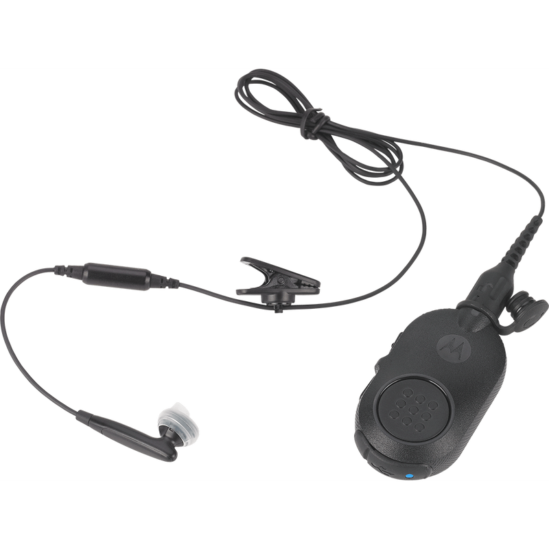 Motorola-Accessory-NNTN8295 Operations Critical Wireless Earbud-Operations Critical Wireless Earbud with 45.7” cable, inline mic, BLACK.Must be ordered with NNTN8127 wireless PTT Pod-Radio Depot