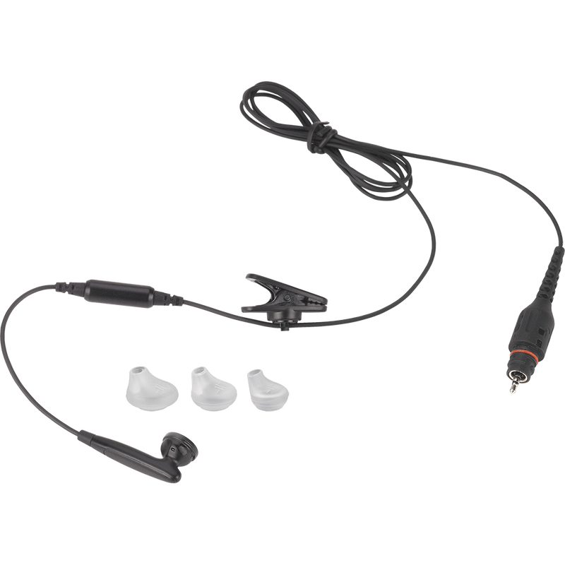 Motorola-Accessory-NNTN8295 Operations Critical Wireless Earbud-Operations Critical Wireless Earbud with 45.7” cable, inline mic, BLACK.Must be ordered with NNTN8127 wireless PTT Pod-Radio Depot