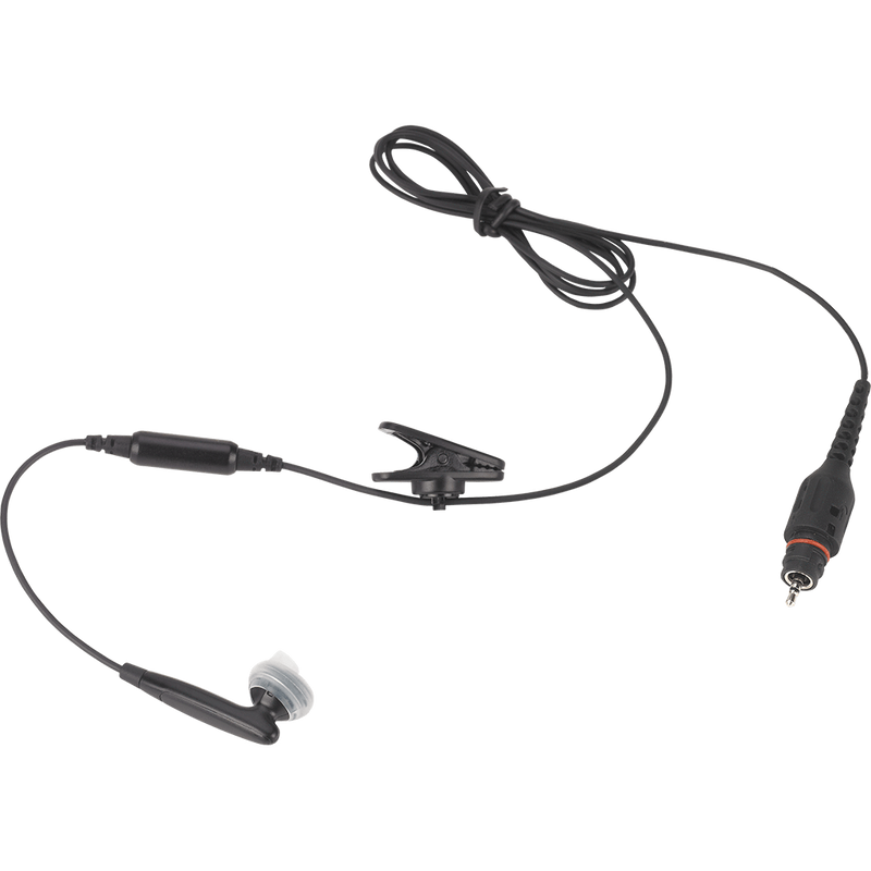 Motorola-Accessory-NNTN8295 Operations Critical Wireless Earbud-Operations Critical Wireless Earbud with 45.7” cable, inline mic, BLACK.Must be ordered with NNTN8127 wireless PTT Pod-Radio Depot