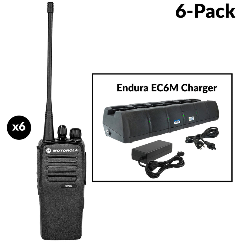 CP200D six radio bundle with 6 bank charger