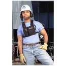 Motorola HLN6602 Universal Chest Pack showcasing versatile ability for construction workers on the job.