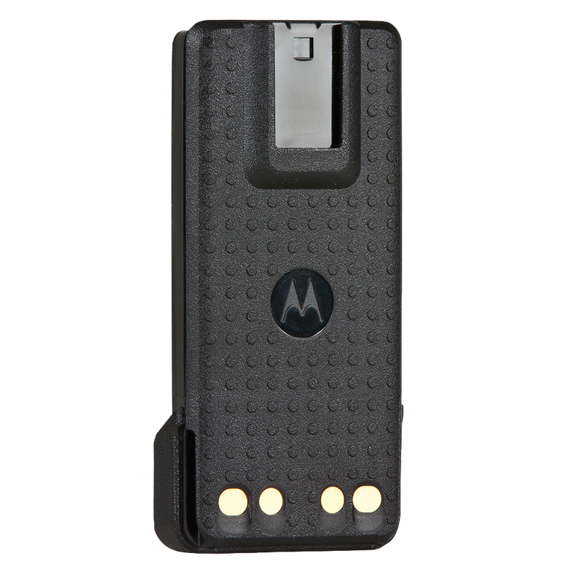 Back view of the Motorola-Accessory-PMNN4488 IMPRES Li-ion Batterry. This IMPRES battery has a 3000 mAh capacity. 