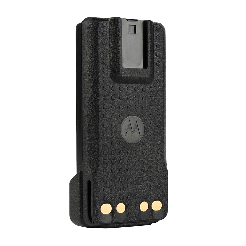 Back view of the Motorola-Accessory-PMNN4489 IMPRES Battery, Li-ion, Low Volt 2900 mAh, IP68, Intrinsically Safe. Fits APX900, XPR7350e and XPR7550e series radios.-Radio Depot