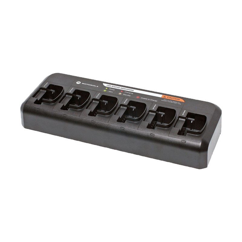 Motorola Accessory PMLN6588 Multi-Unit Charger allows CP200 / CP200d / CP150 or PR400 radios with attached batteries or stand alone batteries to be charged together.-Radio Depot