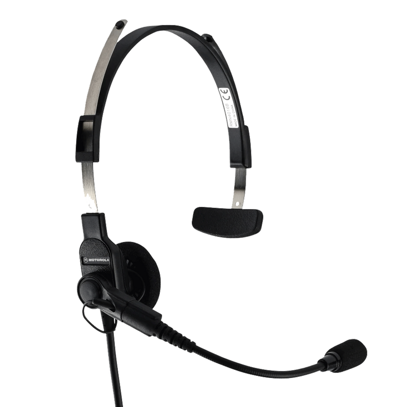 Motorola-Accessory-RMN4016 Headset-Motorola RMN4016 Lightweight, Single Muff Adjustable Headset with Swivel Boom Microphone and In-Line PTT - Intrinsically Safe (FM Rated)-Radio Depot
