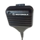 Top side view of the Motorola HMN9051 Remote Speaker Microphone (RSM) with swivel clothing clip.