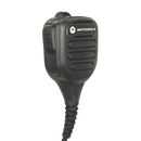 Left side close up of the Motorola NNTN8382 IMPRES Industrial Noise Cancelling Remote Speaker Microphone (RSM).
