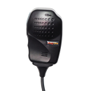 Front view of the Motorola PMMN4008 Remote Speaker Microphone (RSM). This is a water-resistant compact unit that allows talking and listening without removing the radio from the belt or case.