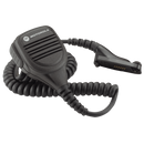 Full kit view of the Motorola PMMN4025 IMPRES Remote Speaker Microphone (RSM) with 3.5mm audio jack - FM / UL Approved.
