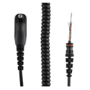 Connector view of the Motorola RLN6075 Replacement Coil Cord Kit. This unit operates as a replacement coil cord for Motorola Remote Speaker Microphones (PMMN4025, PMMN4046, and PMMN4050).