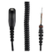 Connector view of the Motorola RLN6075 Replacement Coil Cord Kit. This unit operates as a replacement coil cord for Motorola Remote Speaker Microphones (PMMN4025, PMMN4046, and PMMN4050).